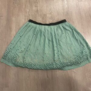 BeBop Mint Skirt with Black and Gold Accents